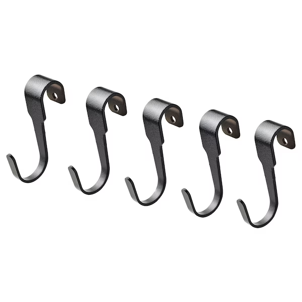HOOK, BLACK, 7 CM