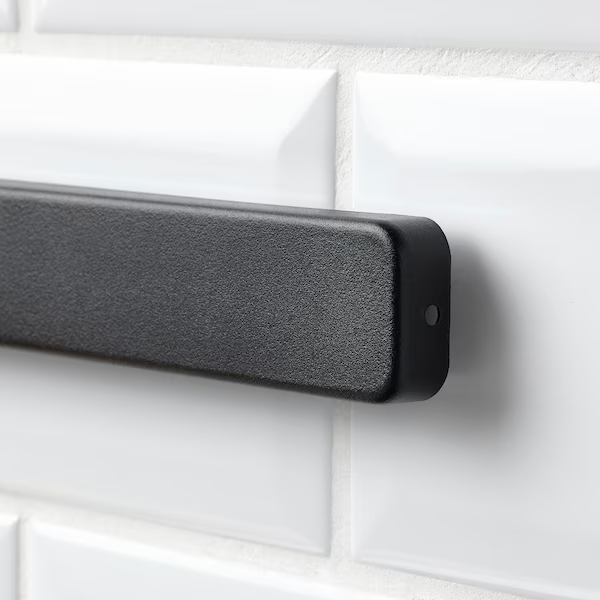 IKEA MAGNETIC KNIFE RACK, BLACK, 38 CM
