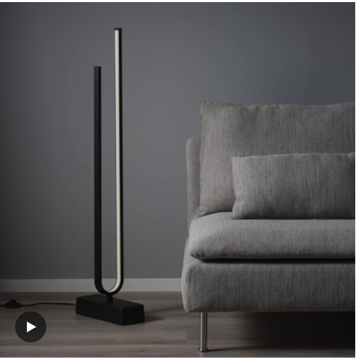 IKEA PILSKOTT LED floor lamp, smart black