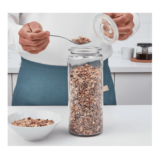 IKEA Jar with lid, clear glass, 1.8 Liter