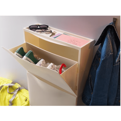 IKEA Shoe cabinet/storage, white, 52x18x39 cm (set of 2)