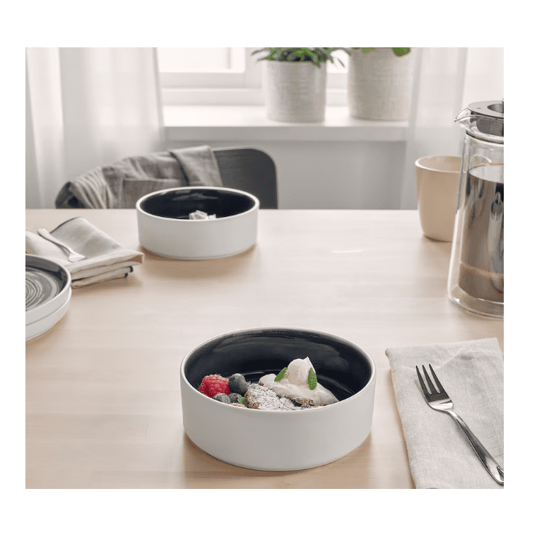 IKEA Bowl, dark grey 2 Pieces , 15 cm