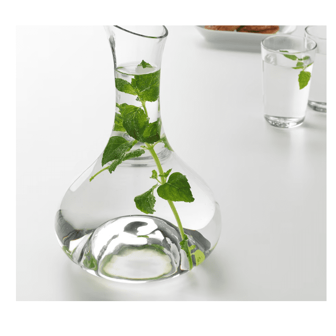 Carafe, clear glass, 1.7 Liter