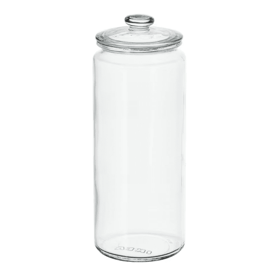 IKEA Jar with lid, clear glass, 1.8 Liter