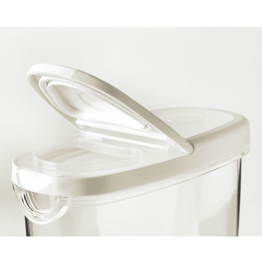 IKEA Dry food jar with lid, transparent/white, 1.3 l