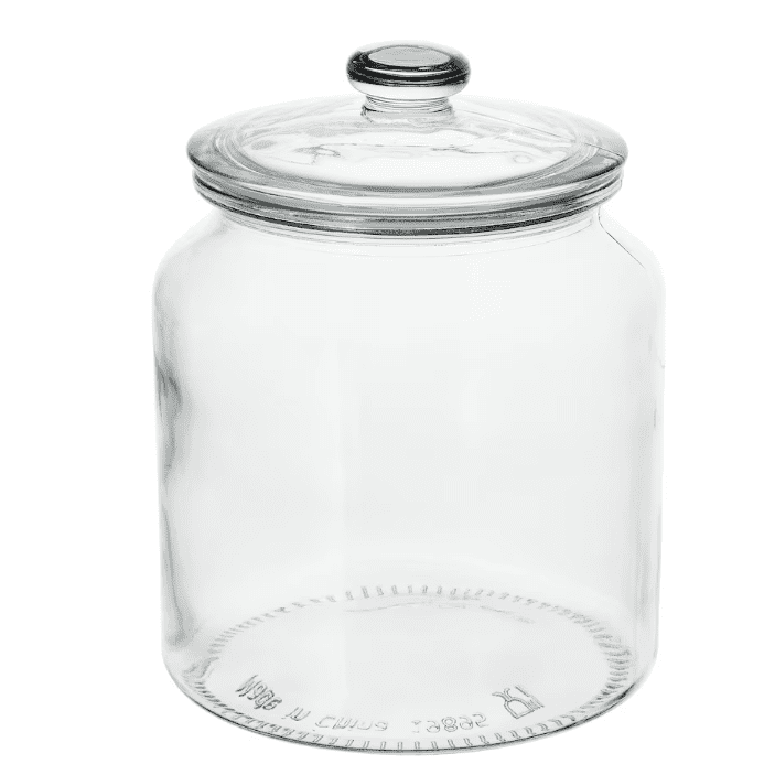 IKEA Jar with lid, clear glass, 1.9 Liter