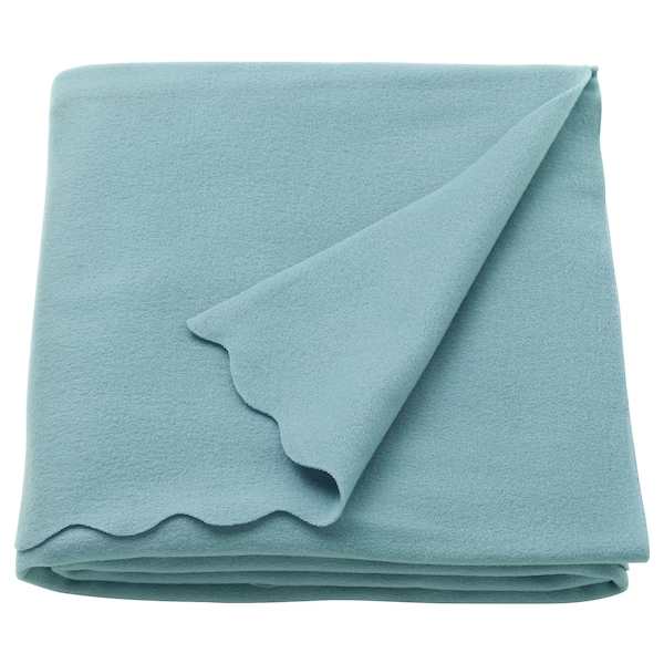 THROW BLANCKET, LIGHT BLUE, 120X160 CM