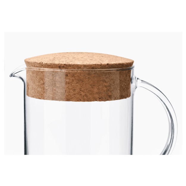 IKEA Jug with lid, clear glass/cork, 1.5 Liter