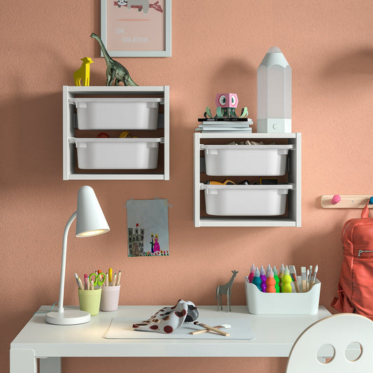 IKEA Wall storage, white/white, 34x21x30 cm