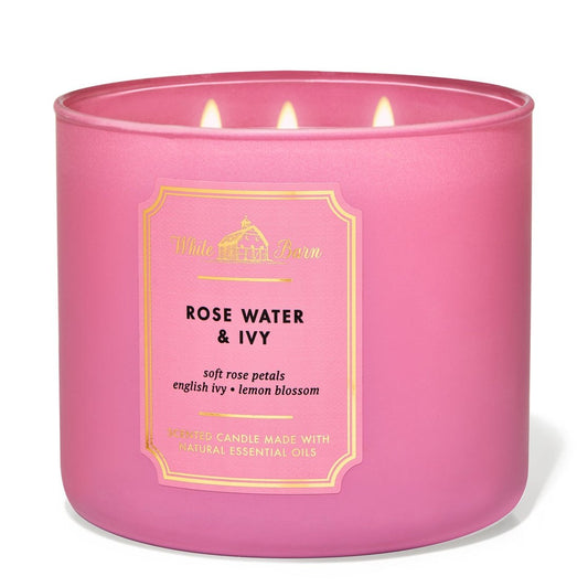 ROSE WATER & IVY 3-Wick Candle