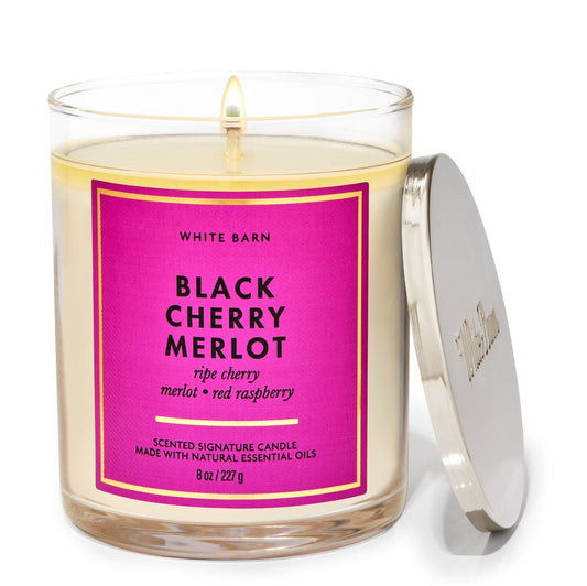 BLACK CHERRY MERLOT Signature Single Wick Candle