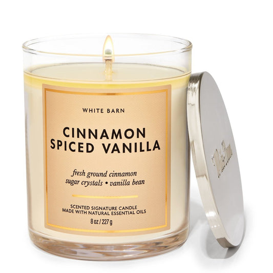 CINNAMON SPICED VANILLA Signature Single Wick Candle