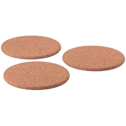 IKEA HEAT Pot stand, cork, 19 cm set of 3