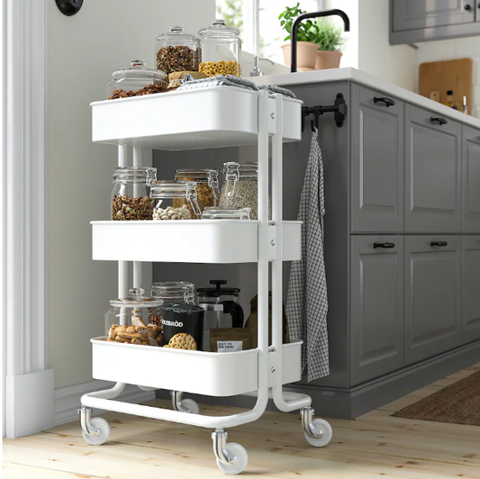 IKEA Trolley, white, 35x45x78 cm