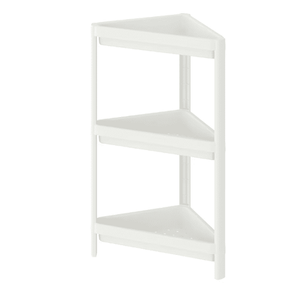 VESKEN Corner shelf unit, white, 33x33x71 cm