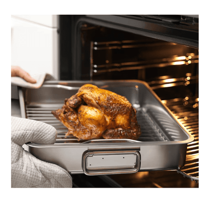 IKEA KONCIS Roasting tin with grill rack, stainless steel, 40x32 cm