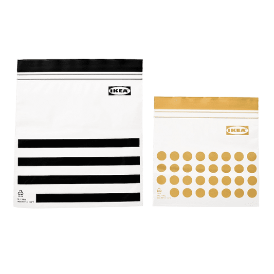 ISTAD resealable bag patterned/black yellow 1 LITER (30 BAG) + 0.4 LITER (30 BAG)