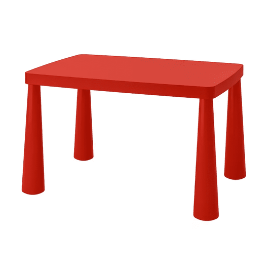 IKEA MAMMUT Children's table, in/outdoor red, 77x55 cm