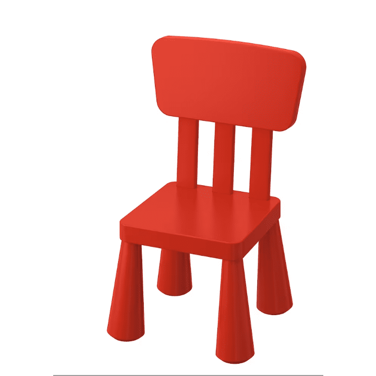 IKEA MAMMUT Children's chair, in/outdoor/red