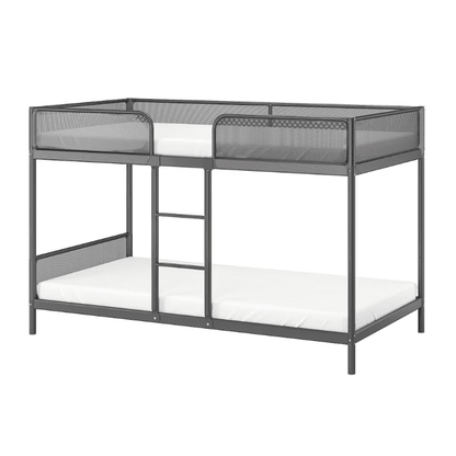 IKEA TUFFING Bunk bed frame, dark grey, 90x200 cm