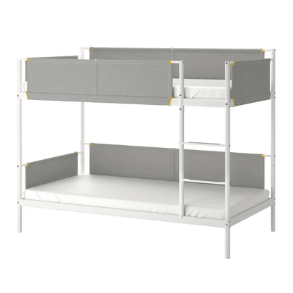 IKEA VITVAL Bunk bed frame, white/light grey, 90x200 cm