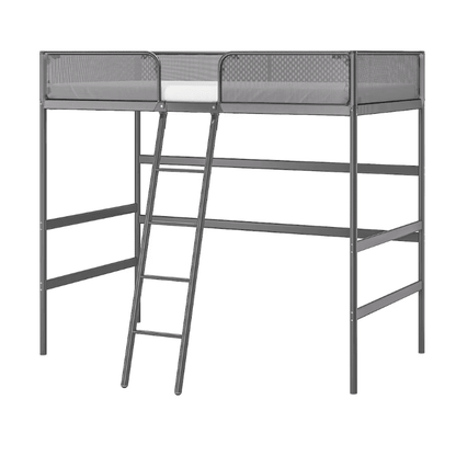 IKEA TUFFING Loft bed frame, dark grey, 90x200 cm