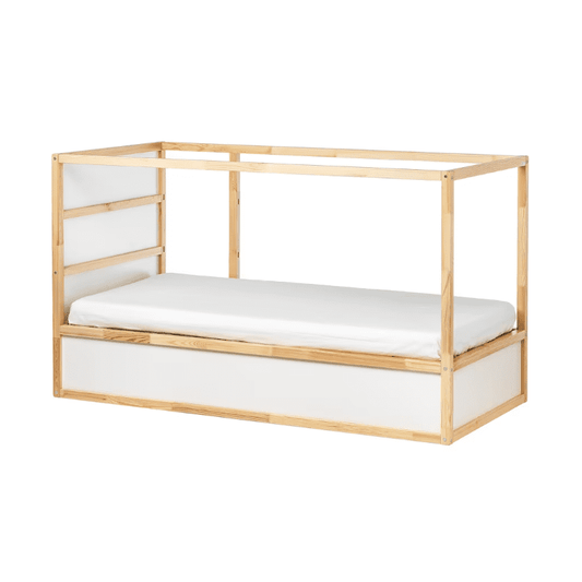 IKEA KURA Reversible bed, white/pine, 90x200 cm