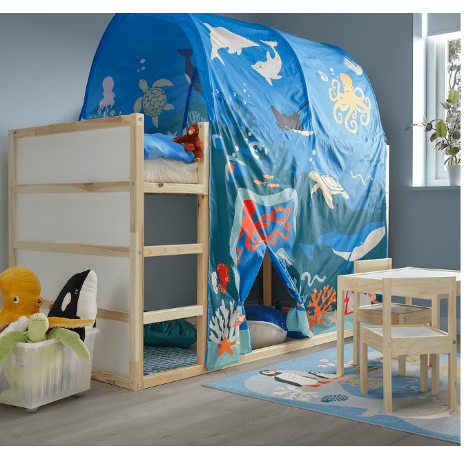 IKEA KURA Bed tent, ocean animals pattern