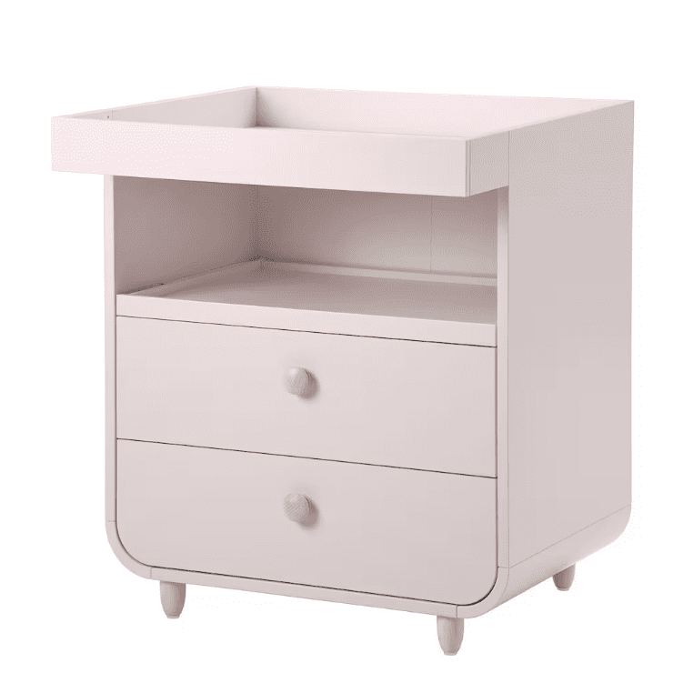 IKEA MYLLRA Changing table with drawers, pale pink