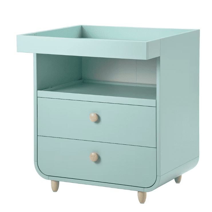 IKEA MYLLRA Changing table with drawers, pale pink