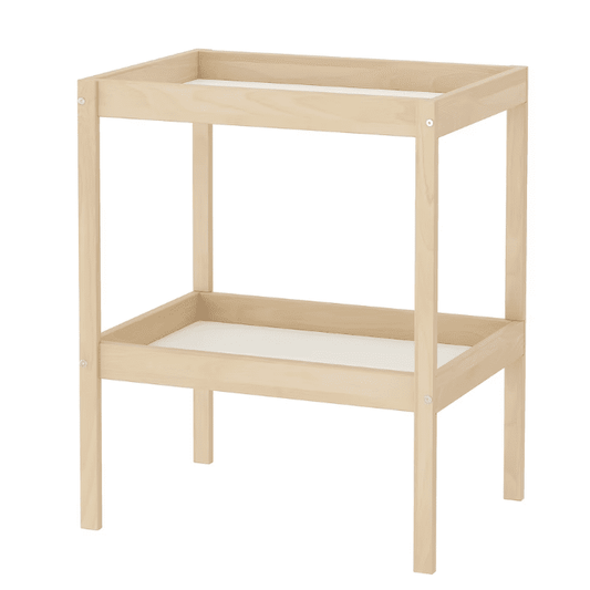 IKEA SNIGLAR Changing table, beech/white, 72x53 cm