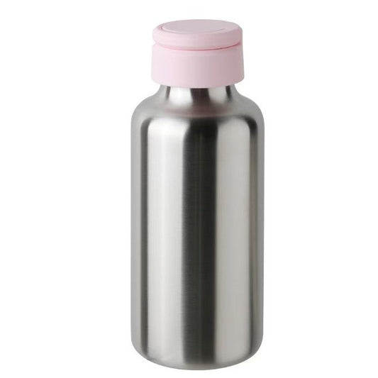 ENKELSPÅRIG Water bottle, stainless steel/light pink, 0.5 liter