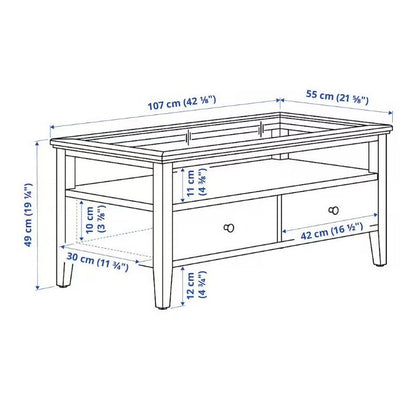 IDANÄS Coffee table, white, 107x55 cm