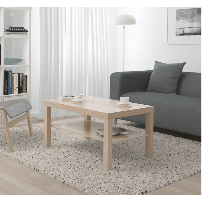 IKEA LACK Coffee table, white stained oak effect, 90x55 cm