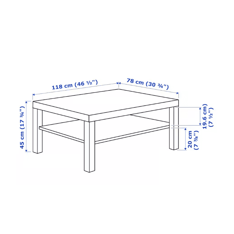 IKEA LACK Coffee table, white, 118x78 cm