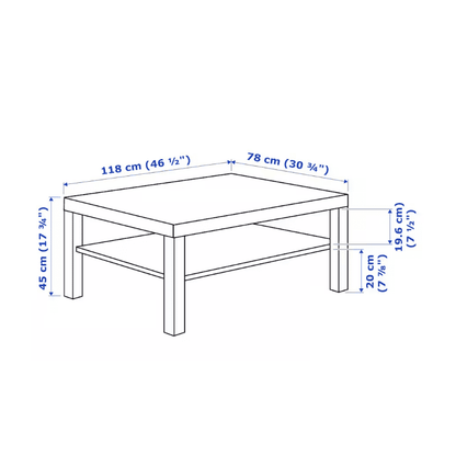 IKEA LACK Coffee table, white, 118x78 cm