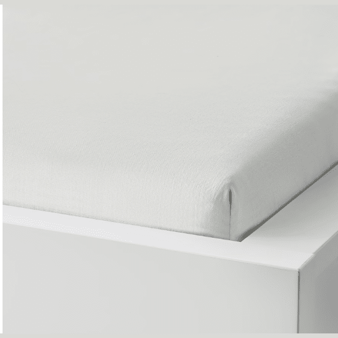 TAGGVALLMO Fitted sheet, white, 90x200 cm