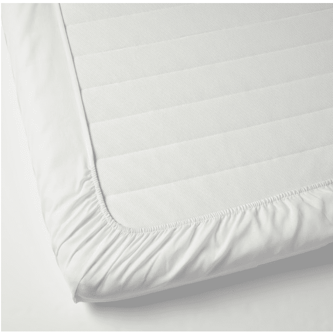 TAGGVALLMO Fitted sheet, white, 90x200 cm