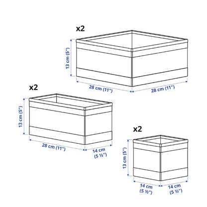 SKUBB Box, set of 6, white