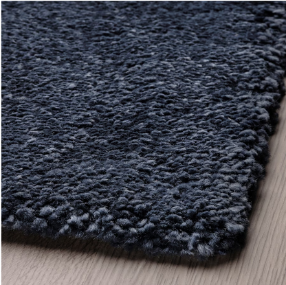 STOENSE Rug, low pile, dark blue, 80x150 cm