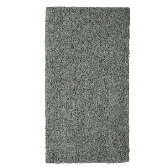 LINDKNUD Rug, high pile, dark grey, 80x150 cm