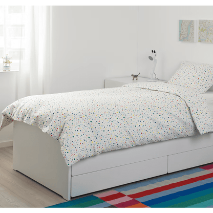 SLÃƒÆ’Ã¢â‚¬Å¾KT Bed frame with underbed and storage, white, 90x200 cm