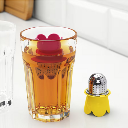 Tea infuser, light red/yellow