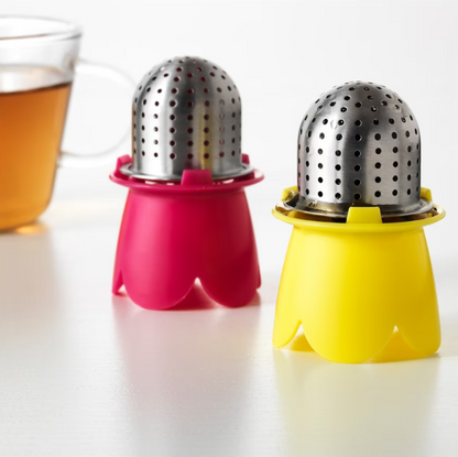 Tea infuser, light red/yellow