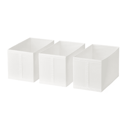 SKUBB Box, white, 31x55x33 cm set of 3