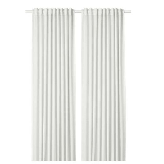 HILJA Curtains, 1 pair, white, 145x300 cm