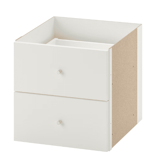 KALLAX Insert with 2 drawers, white, 33x33 cm