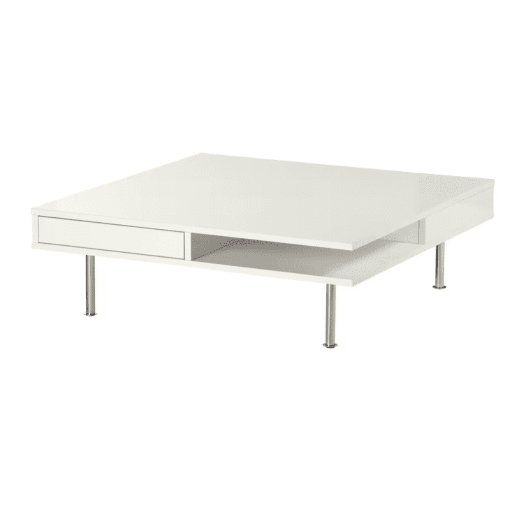 TOFTERYD Coffee table, high-gloss white, 95x95 cm