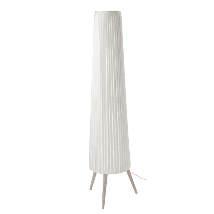 ÖKENSAND Floor lamp, beech/white