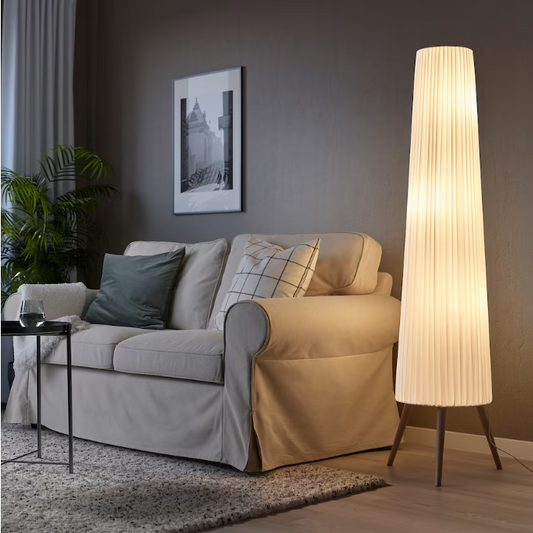 IKEA Floor lamp, beech/white